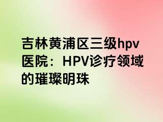 吉林黄浦区三级hpv医院：HPV诊疗领域的璀璨明珠